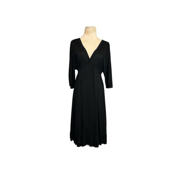 Velvet by Graham & Spencer Black V-Neck Knee Length Dress size Medium - Picture 11 of 16